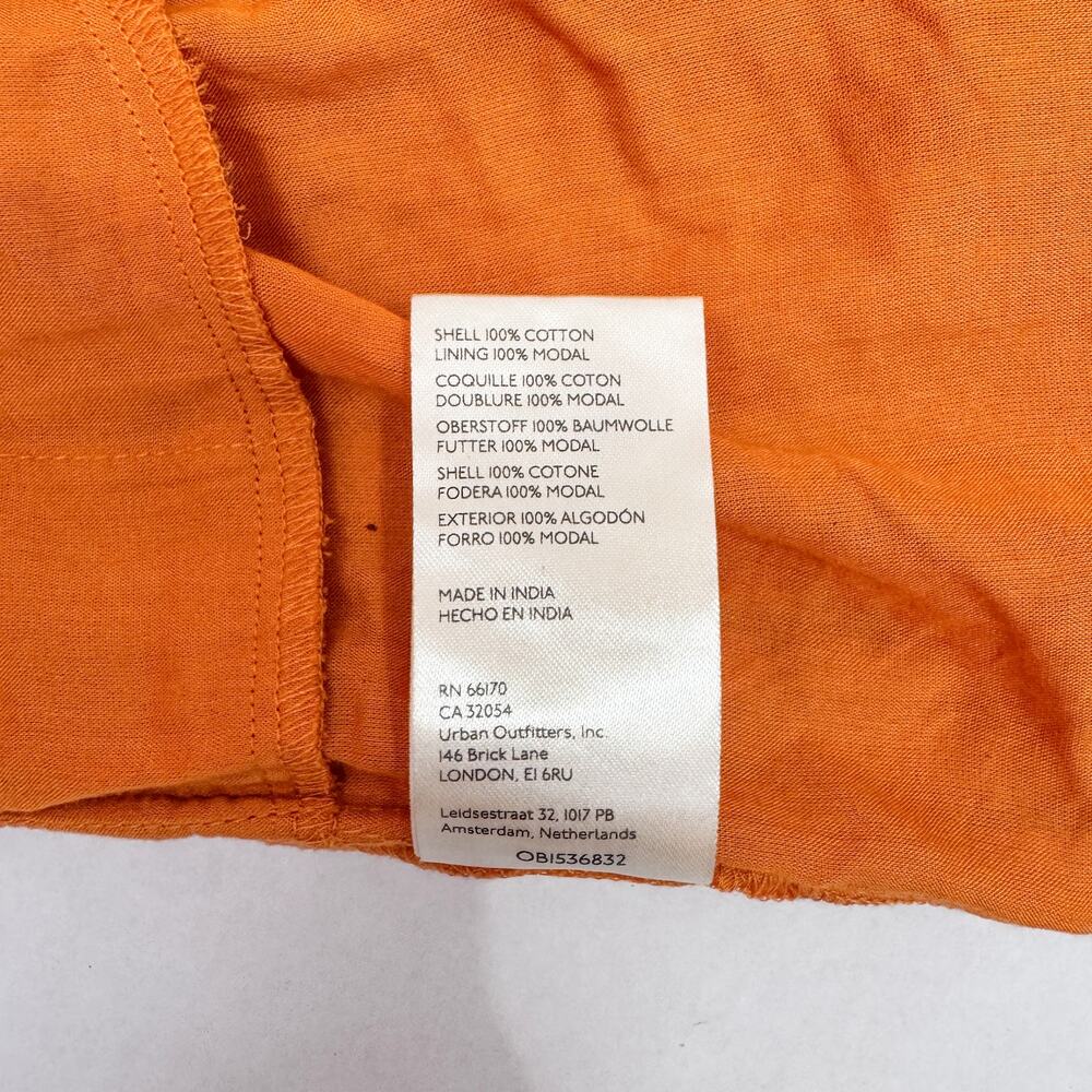 Anthropologie Women's Dress Size XXS | Gold Orange Floral Embroidery - Picture 6 of 6